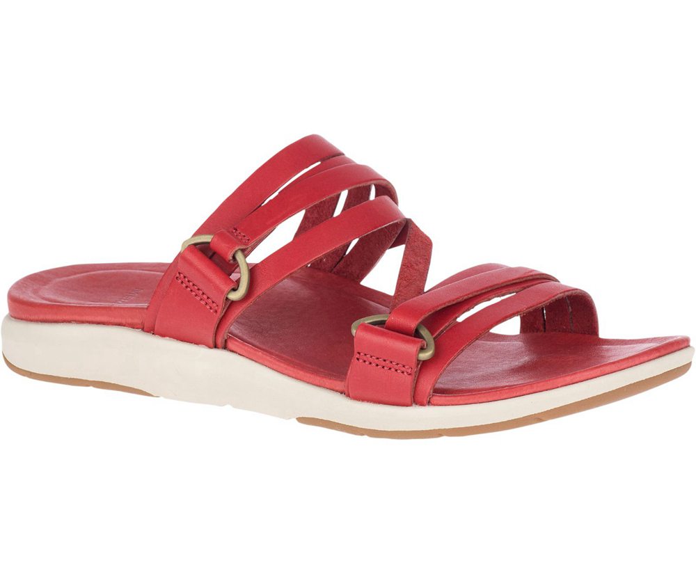 Sandalias Mujer - Merrell Kalari Shaw Slide - Rojas - ULIE-20417